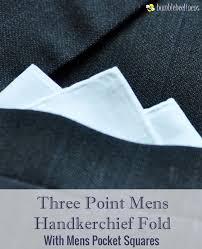 What you'll end up with is a small rectangle peeking out of your suit pocket. Three Point Mens Handkerchief Pocket Square Fold