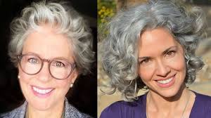 Side Parted Curly Hairstyles Older Women Over 60 In 2021 Pixie Haircut For Thick Hair Wavy Curly Hair Styles Curly Hair Styles Naturally