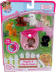Great deals on vintage puppy in my pocket in other vintage & antique toys. Amazon Com Puppy In My Pocket 6 Pink Clip On Pouch And 5 Cute Puppies Toys Games
