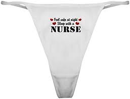 CafePress Feel Safe Sleep with A Nurse Thong Panties Clothing, Shoes &  Jewelry