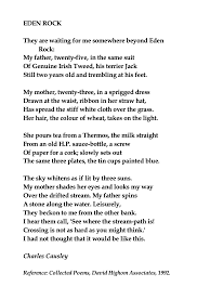 Charles Causley Eden Rock Poems Verses Charles