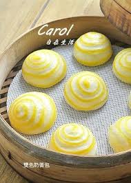 carol 自在生活 雙色奶黃包 steamed custard bun 附實作影片 food steamed cake cooking recipes
