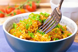Then she drains extra moisture by weighing it down (use a heavy pan). Easy Tofu Rice Bowl One Pot Recipe Exceedingly Vegan