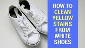 Clean your white sneakers using this method and never try other methods again. How To Remove Yellow Stains From White Shoes At Home How To Get Yellow Stains Out Of White Shoes Youtube