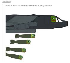 Pepes R Us Rare Pilot Pepe Dropping Some Meme Bombs Into The