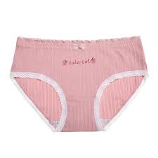 Buy Women S Underwear Threaded Cotton Cotton Cute Peach Print Fresh Girl Mid Waist Briefs At Affordable Prices Free Shipping Real Reviews With Photos Joom