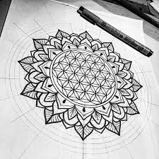 Flower Of Life Mandala Sacredgeometry Floweroflife Flashworkers Drawing Art Tattoo Artist Blackw Flower Of Life Tattoo Mandala Tattoo Geometric Tattoo
