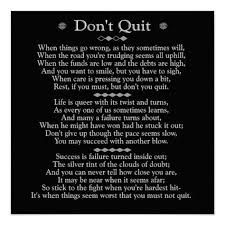 Don T Quit Poem 20 X 20 Art Poster Zazzle Com Inspirational Quotes Posters Dont Quit Quotes Dont Quit Poem
