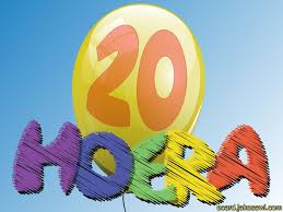 Jakosawi E Cards 20 Jaar Hoera 1401