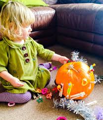 Decorating the house for halloween is an activity that we enjoy as a family and having my little ones around sharp. Pumpkin Decorating Fine Motor Toddler Activity Tiny Adventure