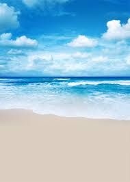 تخصيص الفينيل السماء الزرقاء الأبيض الغيوم البحر الشاطئ خلفيات