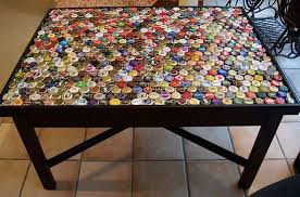 Bottle Cap Coffee Table Step 4 Bottle Cap Crafts Bottle Cap Table Diy Bottle