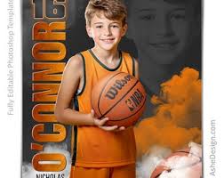 Photoshop Basketball Poster Templates, PSD Sports Photography-templates,  Resize for Senior Night Banners, Sports Legends Basketball