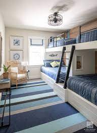 Nautical Bunkbed Bedroom With Striped Carpet Bunkbed Room Ideas Bunk Beds Built In Bunkbed Room
