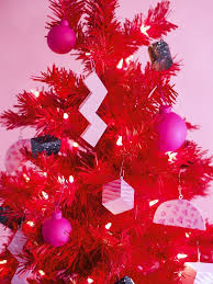 Pink And Red Post Modern Inspired Holiday Modern Christmas Ornaments Christmas Artwork Christmas Decorations