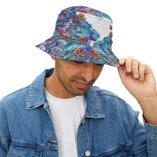 Coral Reef Bucket Hat: Ocean Life Beachwear