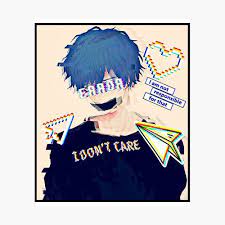 We present you our collection of desktop wallpaper theme: Error Glitch Sad Anime Boy Poster By Simouser Redbubble