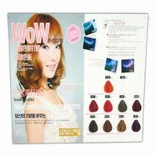 Synthetic Fiber Hair Color Chart Sheet Color Display And