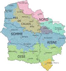 Nord Pas De Calais Picardie Carte De France Region Carte Des Regions Calais