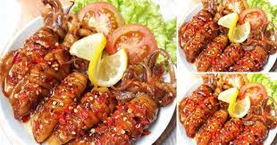 Resep Cumi Bakar Saos Asem Pedas Bikin Kalap Makannya Resep Spesial Di 2021 Makanan Sayuran Resep