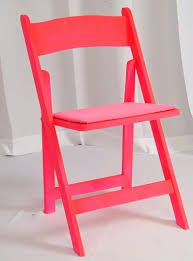 Hot Pink Painted Wood Folding Chair Hot Pink Padded Seat Wood Folding Chair Pink Chair Chair