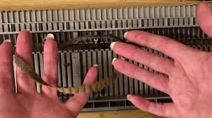 Taitexma th260l knitter+tr260l ribber extended long bed bulky knitting machines, 9mm x 150 needles,53 wide,2.8 gauge,16 punch cards,24 stitch repeats. Tutorial Bond Elite Replacing Sponge Bar Knitting Machine Youtube