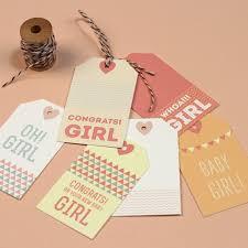 Do you go with something cute or useful? New Baby Gift Tags Printable By Basic Invite