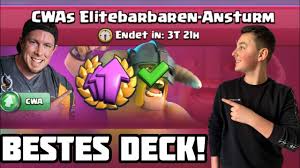 As a hog deck user, 4.1k+ trophies, i usually defend against barbs by using guards and an ice wizard or a mini pekka with an ice golem. Bestes Deck Fur Die Cwa Elitebarbaren Ansturm Challenge In Clash Royale Clash Royale Deutsch Youtube