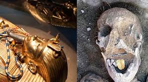 A mummy with beautiful hair when in 1898 victor loretin discovered a chamber with hidden mummies. Estimated To Be The Remains Of Queen Cleopatra A Gold Tongued Mummy Found In Egypt
