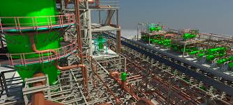 Visualization Of A 3d Piping Model From Autocad Plant 3d Courtesy Kocka It Eventos 3d Max Festa