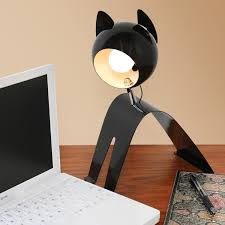 Minimalist Black Cat Desk Lamp Hauspanther Desk Lamp Lamp Desk Lamps