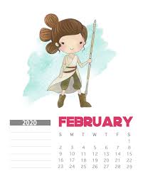 Star Wars February 2020 Calendar Star Wars Princesas Disney Disney Star Wars