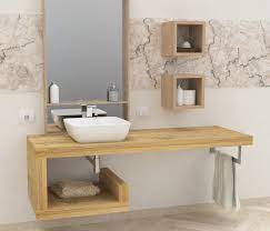 Mensola Per Lavabo In Legno Massello Vecaetagere Arredamento Bagno Arredamento Piccolo Bagno Arredamento Bagno Rustico