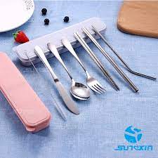 Jenis yang paling banyak dijumpai ialah pisau. Sunxin 8pcs Set Alat Makan Pisau Sendok Sumpit Sedotan Portable Shopee Indonesia