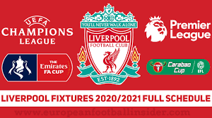 Get liverpool fc match schedule (fixtures) and reports. Liverpool Fixtures 2020 2021 Full Schedule Epl Champions League
