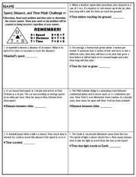 Worksheet Speed Math Challenge Version 1 Sped Math Math Challenge Physical Science Middle School