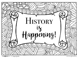 Coloring broadway brings mindfulness to your favorite musicals! Coloring Broadway Hamilton History Is Happening Note Coloring Pages Coloring Books Etsy Art