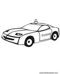 Coloriage Voiture De Police 142958 Transport Album De Coloriages