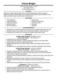They are employed by the sales department of retail, wholesale, manufacturing, electronics, or automotive companies. Best Restaurant Assistant Manager Resume Example Livecareer