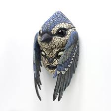 Calvin Ma Blue Ceramic 8 X 4 X 3 Sherrie Gallerie Ceramic Art Ceramic Sculpture Bird Sculpture