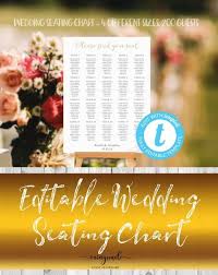 Editable Seating Chart Template Seating Chart Sign Printable