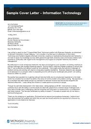Jun 17, 2010 · if you're sending your cover letter via email, list your name and the reason you're writing in the subject line of the email message: Information Technology Sample Cover Letter