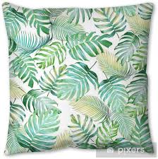 Lion king the little mermaid the nightmare before christmas the pillow collection the secret life of pets threshold threshold designed. Tropical Leaves Seamless Pattern Of Monstera Philodendron And Palm Leaves In Light Green Yellow Color Tone Tropical Background Throw Pillow Pixers We Live To Change