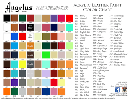 Acrylic Leather Paints For All Your Customizing Needs Angelusdirect Angelusbrand Colorchart Diy Customsneak Paint Color Chart Vinyl Painted Leather Paint
