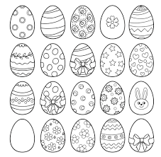 Coloriage à imprimer : dessins dOeufs de Pâques