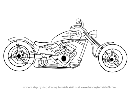 Varooom.learn how to draw a motorcycle, by following along with us! Learn How To Draw A Chopper Two Wheelers Step By Step Drawing Tutorials