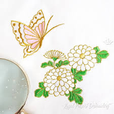 Art, dst, exp, hus, jef, pes, vip and xxx. Machine Embroidery Designs Chrysanthemums And Butterfly