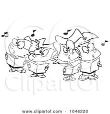 Kid vector icon simple and modern flat symbol for web site. Cartoon Black And White Outline Design Of A Choir Kids Singing Posters Art Prints By Interior Wall Decor 1046220