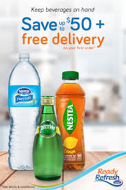 This Is Readyrefresh By Nestle Refreshment Made Easy Choose From A Wide Variety Of Beverages To Get Delivered To Your Ho Detox Drinks Beverages Drinking Tee