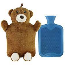 Athoinsu Animal Rubber 2l Hot Water Bottle With Cute Brown Plush Teddy Bear Cover For Girls Women Children Bear Teddy Bear Plush Teddy Bear Hot Water Bottle